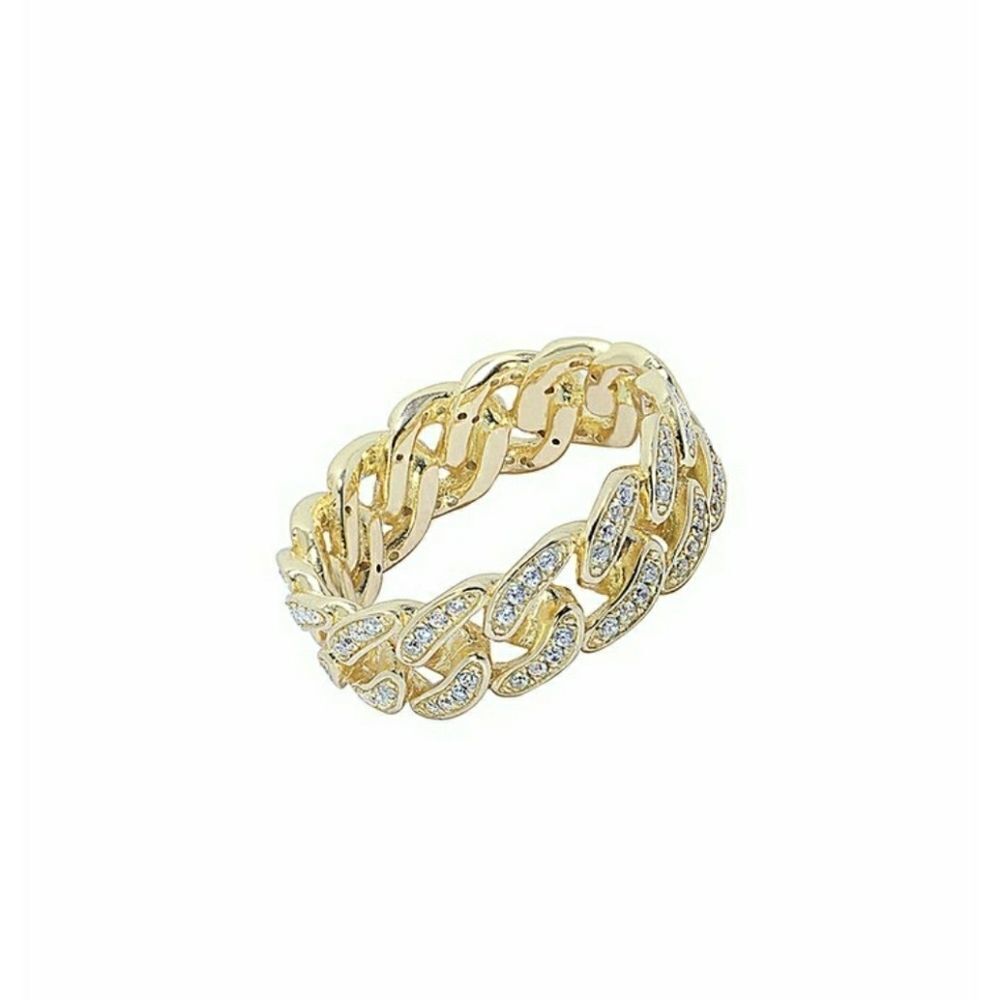 14k Gold Curb Link Ring